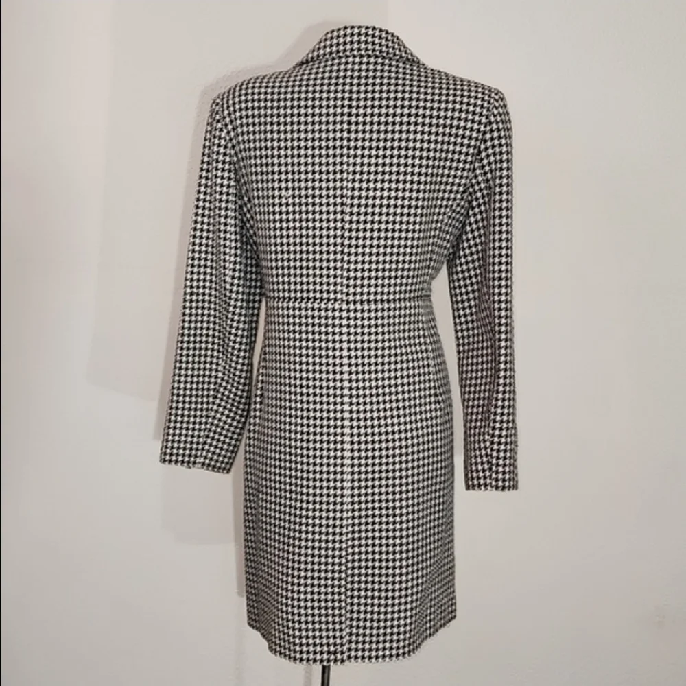 Isabella Suits Coat Houndstooth Black Plus Size 14